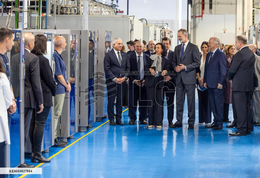 King Felipe Visits The Headquarters Of The Antolin Automobile Company - Burgos