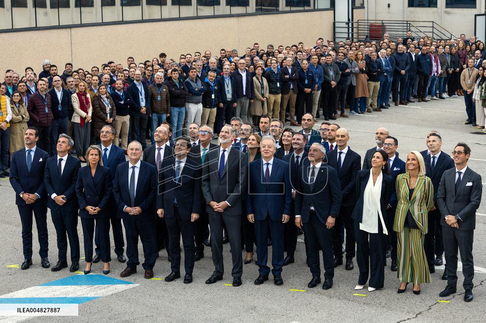 King Felipe Visits The Headquarters Of The Antolin Automobile Company - Burgos