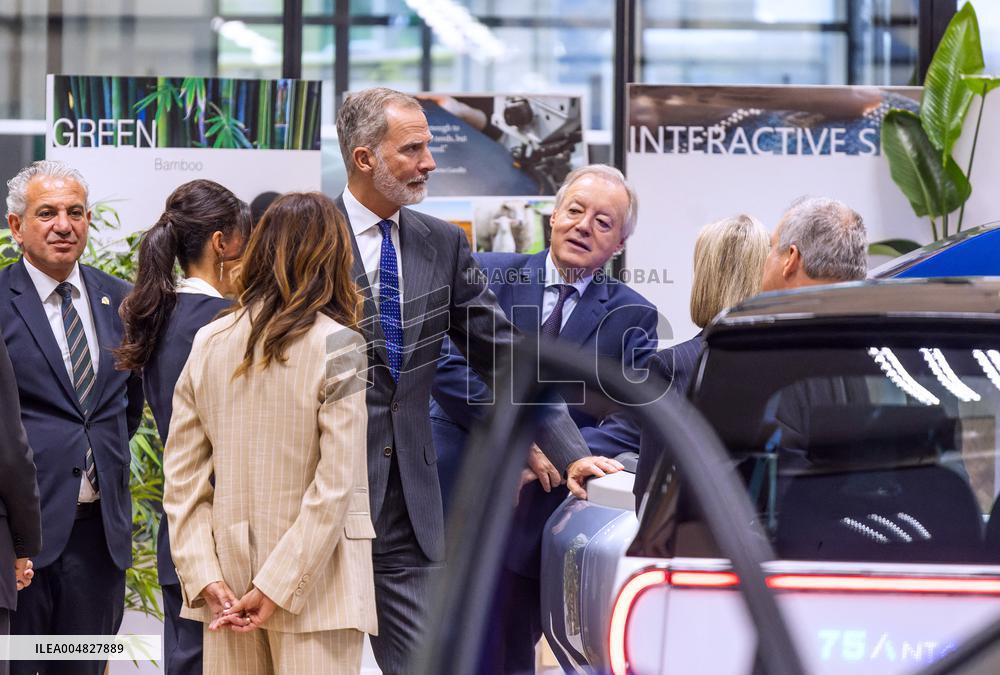 King Felipe Visits The Headquarters Of The Antolin Automobile Company - Burgos
