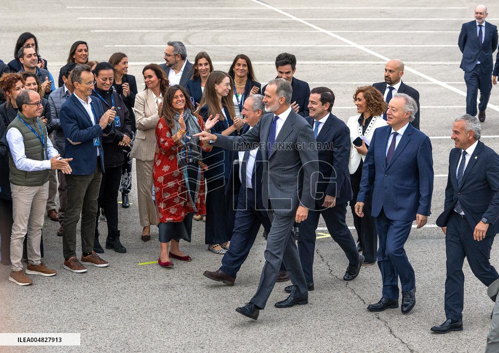 King Felipe Visits The Headquarters Of The Antolin Automobile Company - Burgos