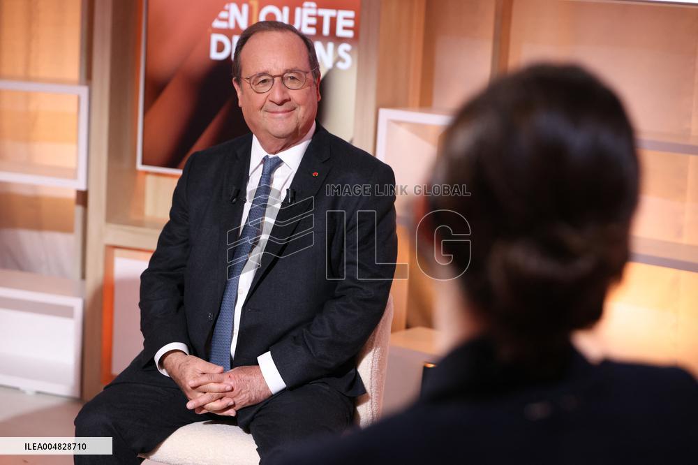 Exclusive - Francois Hollande on T18 - Paris