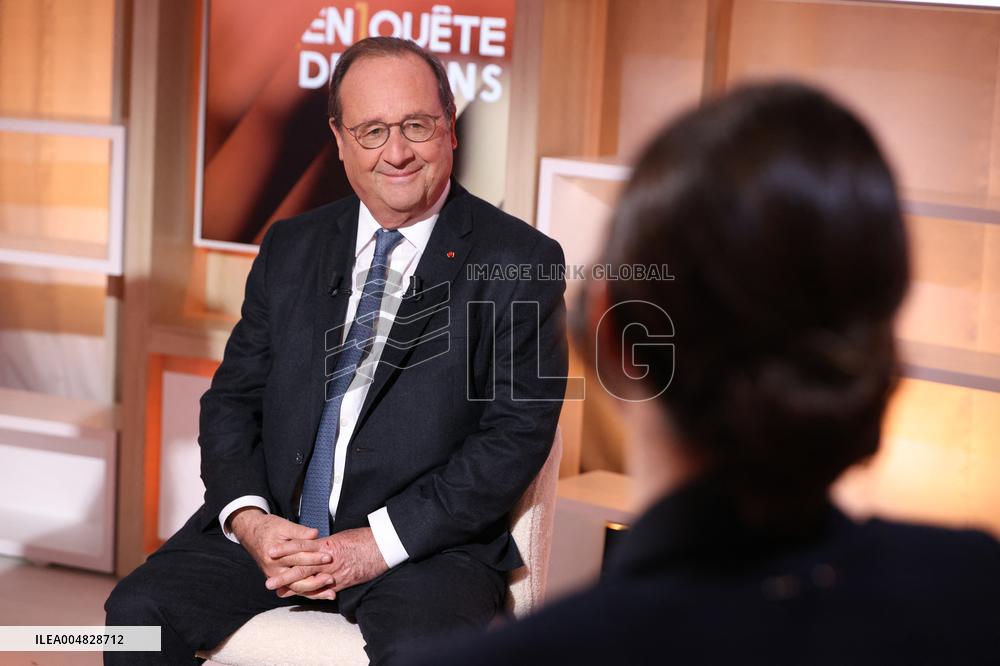 Exclusive - Francois Hollande on T18 - Paris