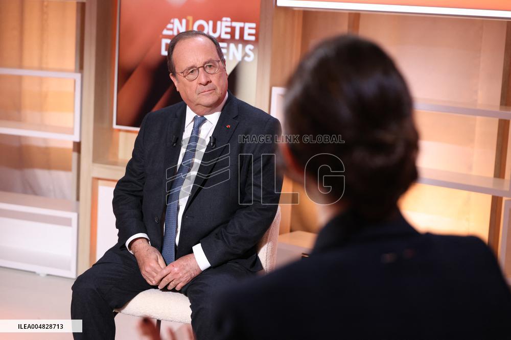 Exclusive - Francois Hollande on T18 - Paris