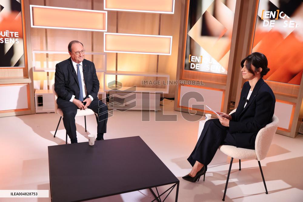 Exclusive - Francois Hollande on T18 - Paris