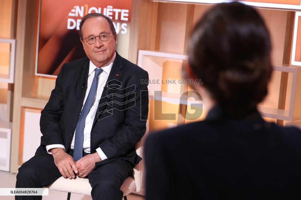 Exclusive - Francois Hollande on T18 - Paris