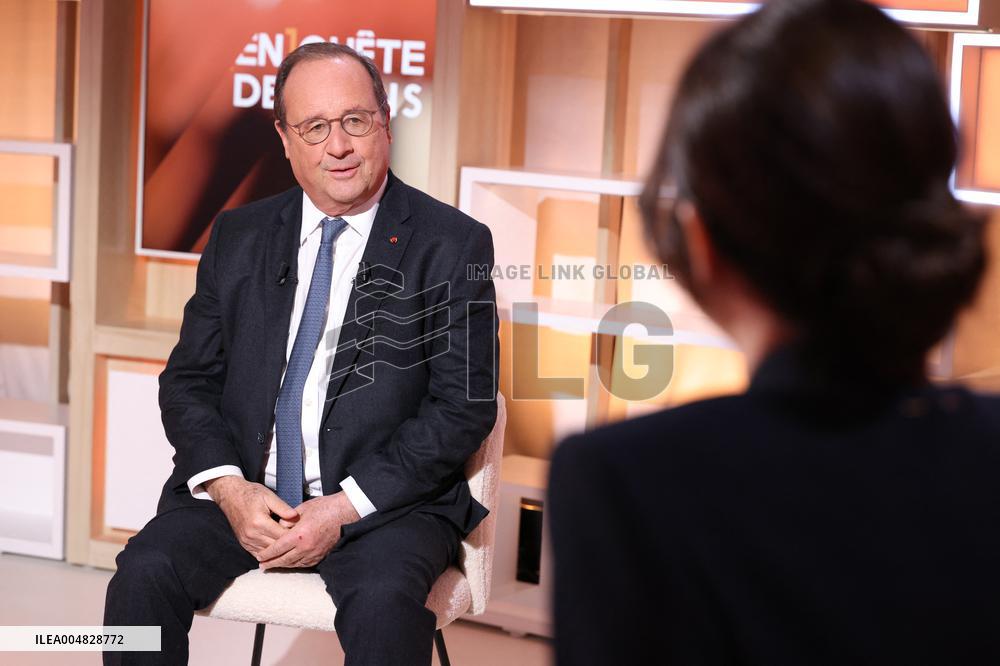 Exclusive - Francois Hollande on T18 - Paris