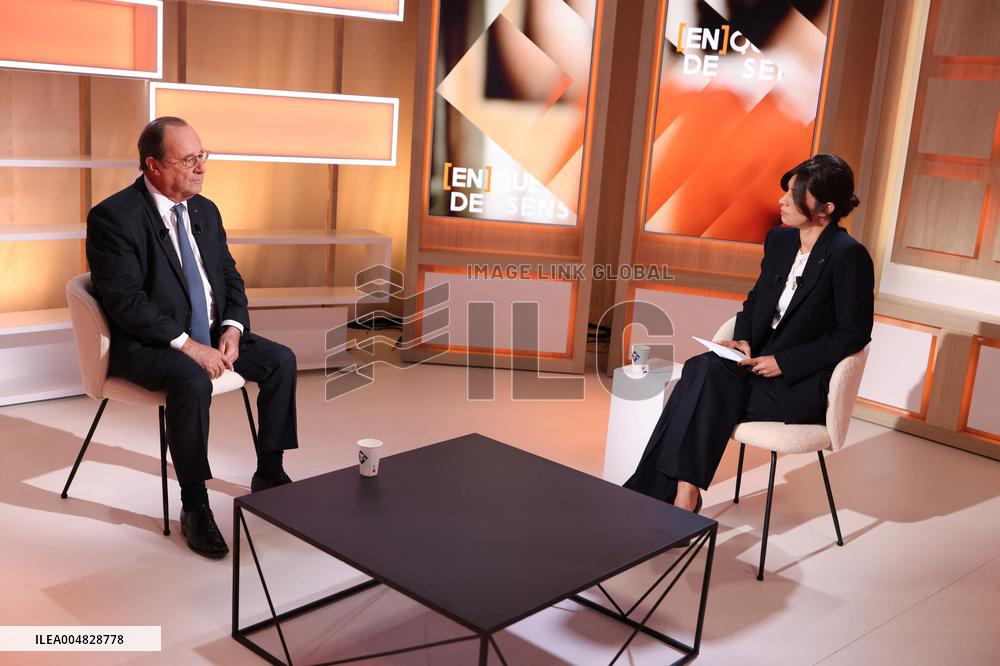 Exclusive - Francois Hollande on T18 - Paris