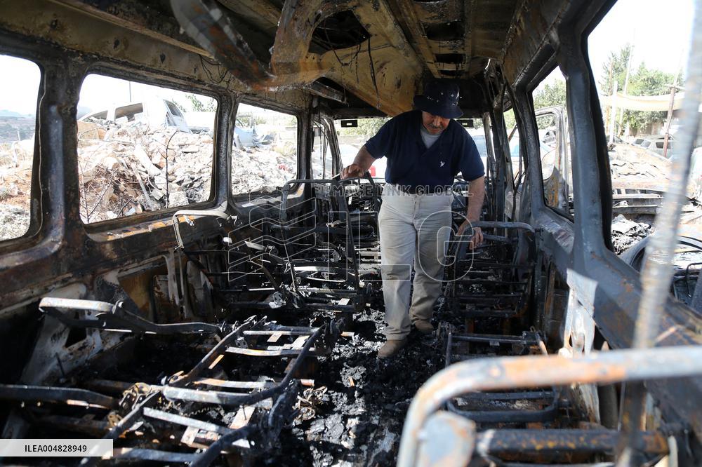 Israeli Settlers Set Fire to Vehicles Belonging to Palestinians - Bethlehem