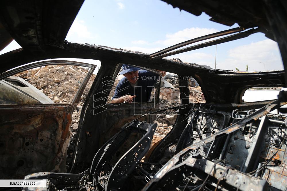 Israeli Settlers Set Fire to Vehicles Belonging to Palestinians - Bethlehem