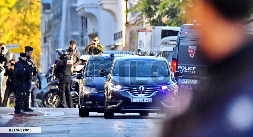 Nicolas Sarkozy Arrives at La Santé Prison - Paris