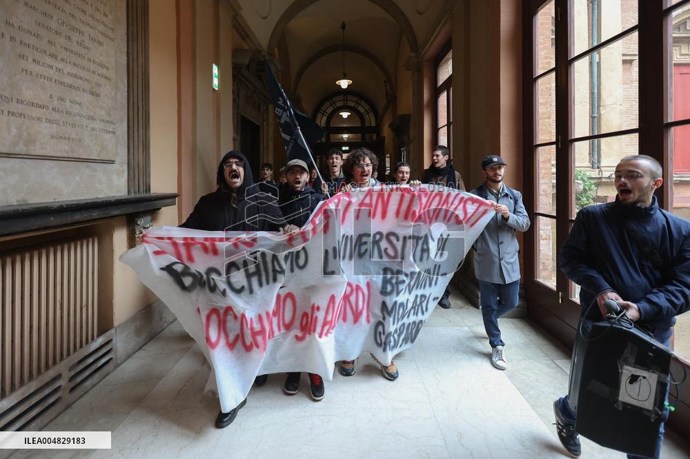 Protests Against Relations Between Israel and The University of Bologna - Italy