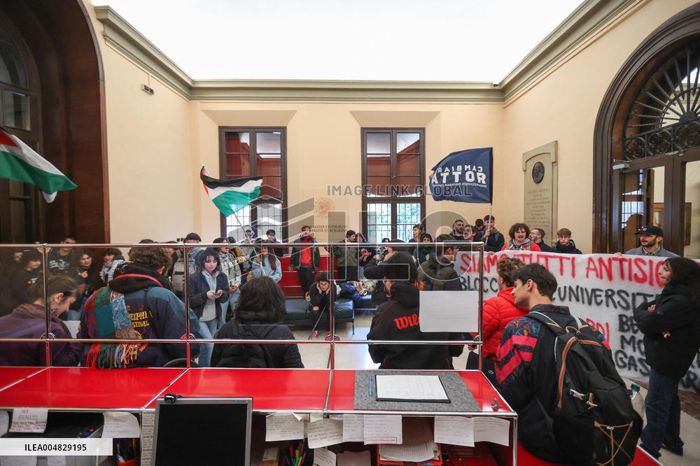 Protests Against Relations Between Israel and The University of Bologna - Italy