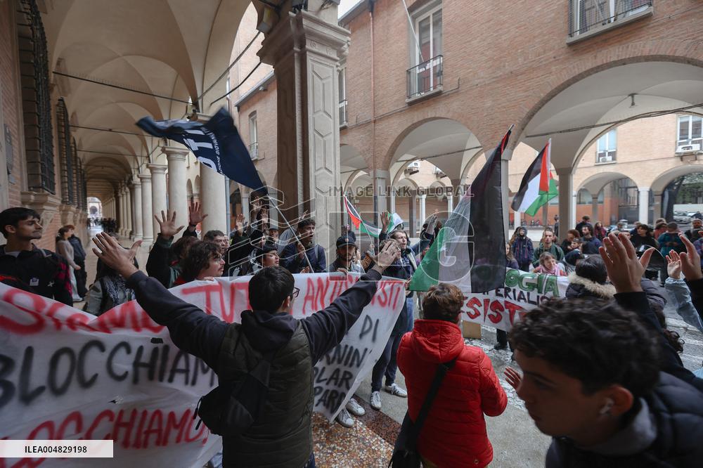 Protests Against Relations Between Israel and The University of Bologna - Italy