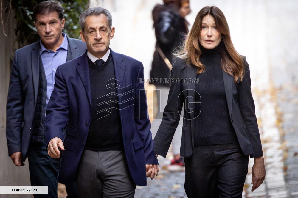 Former French President Nicolas Sarkozy Incarceration at Prison de la Sante AJ