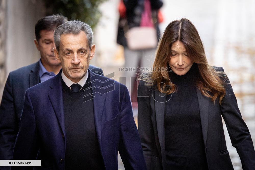 Former French President Nicolas Sarkozy Incarceration at Prison de la Sante AJ