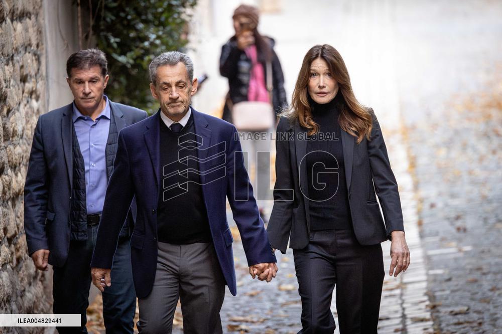 Former French President Nicolas Sarkozy Incarceration at Prison de la Sante AJ