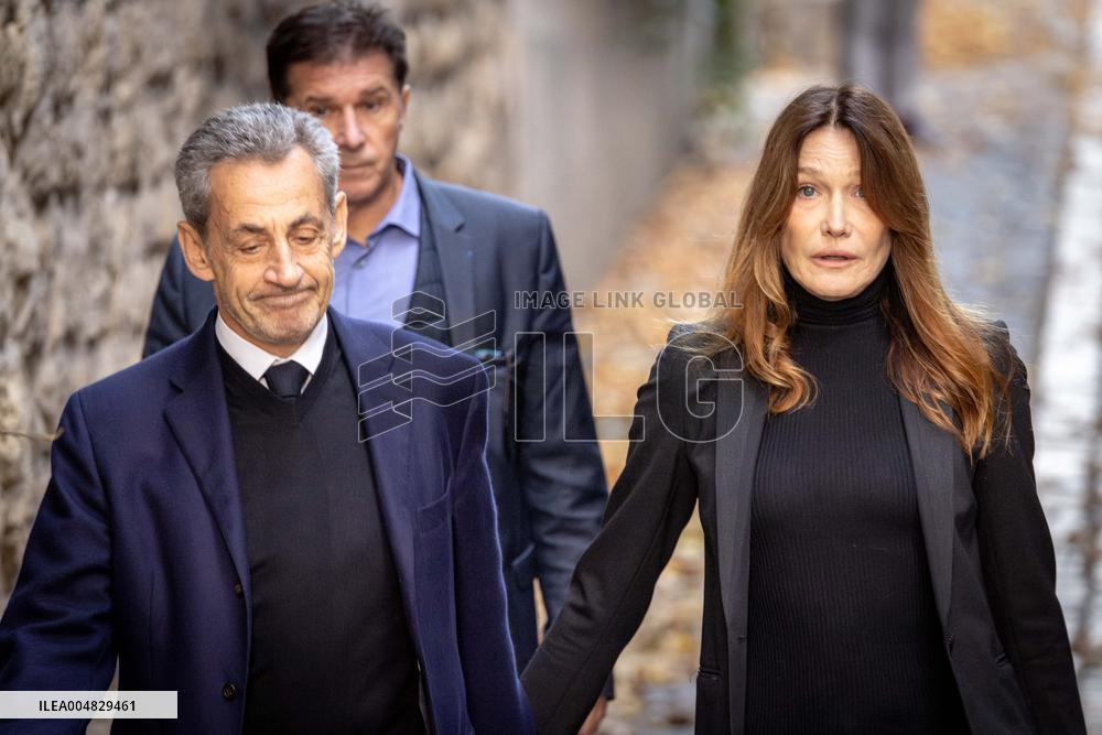 Former French President Nicolas Sarkozy Incarceration at Prison de la Sante AJ