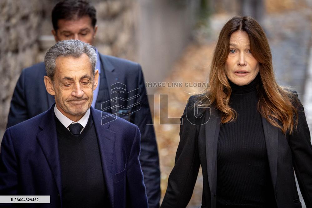 Former French President Nicolas Sarkozy Incarceration at Prison de la Sante AJ