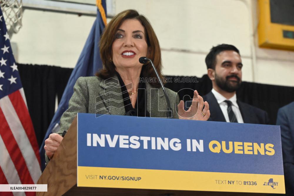 Hochul Joint Appearance with Mamdani in Queesn, NY