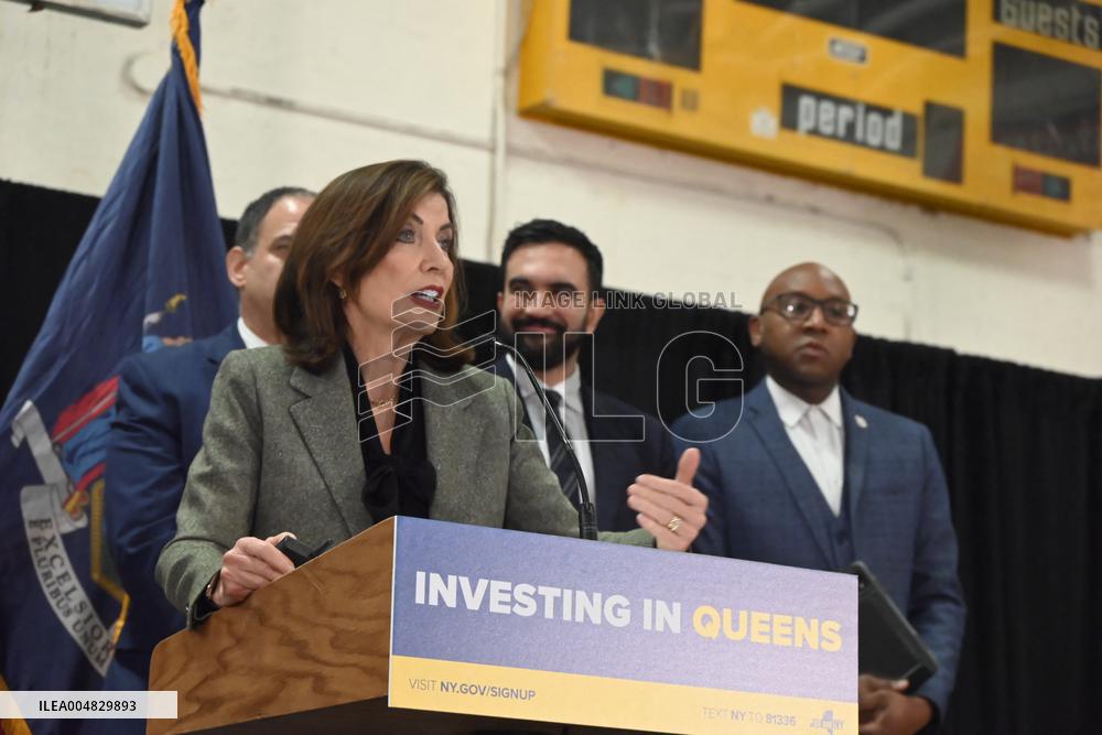 Hochul Joint Appearance with Mamdani in Queesn, NY