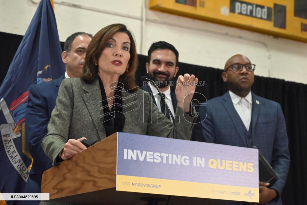 Hochul Joint Appearance with Mamdani in Queesn, NY