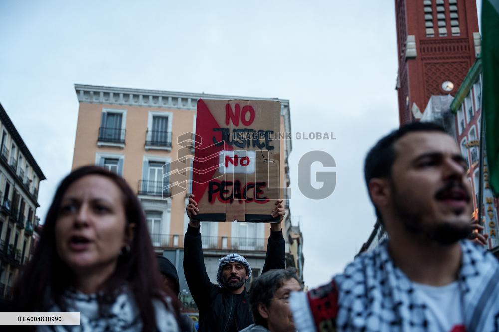 Rally Held After Israeli Ceasefire Broken - Madrid