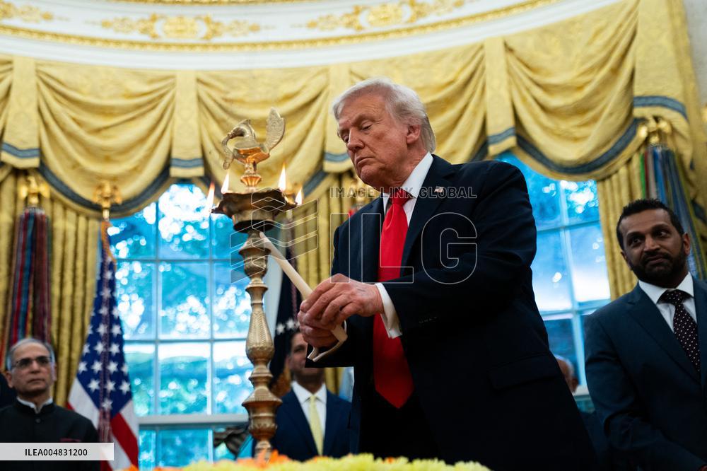 President Trump At Diwali Celebration - DC