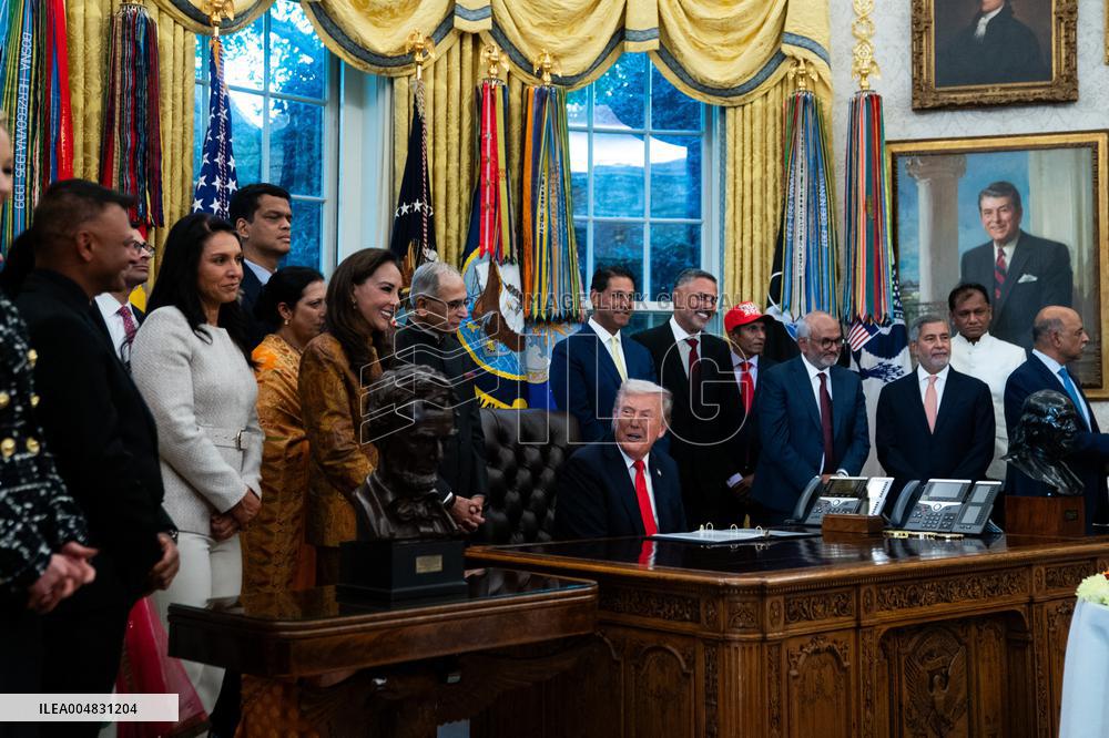 President Trump At Diwali Celebration - DC