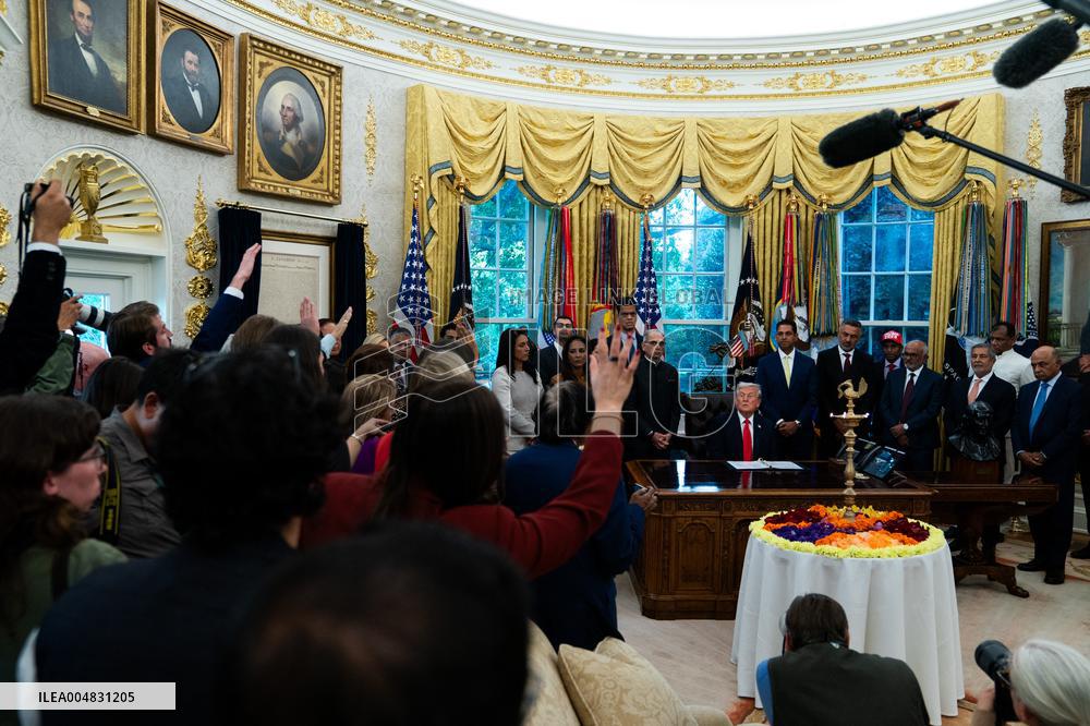 President Trump At Diwali Celebration - DC
