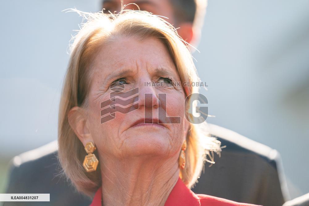 President Trump At Lunch With Republican Senators In The Rose Garden - DC