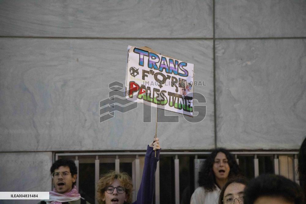 Pro-Palestine Rally Held Outside American Consulate - Milan