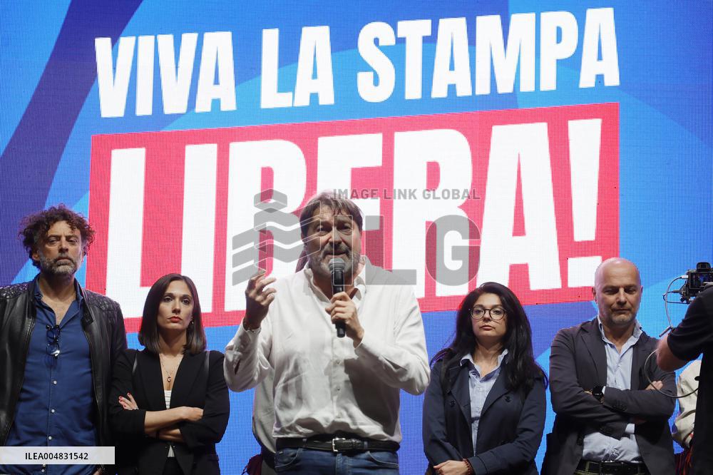 Press Freedom Rally Following Sigfrido Ranucci Attack - Rome