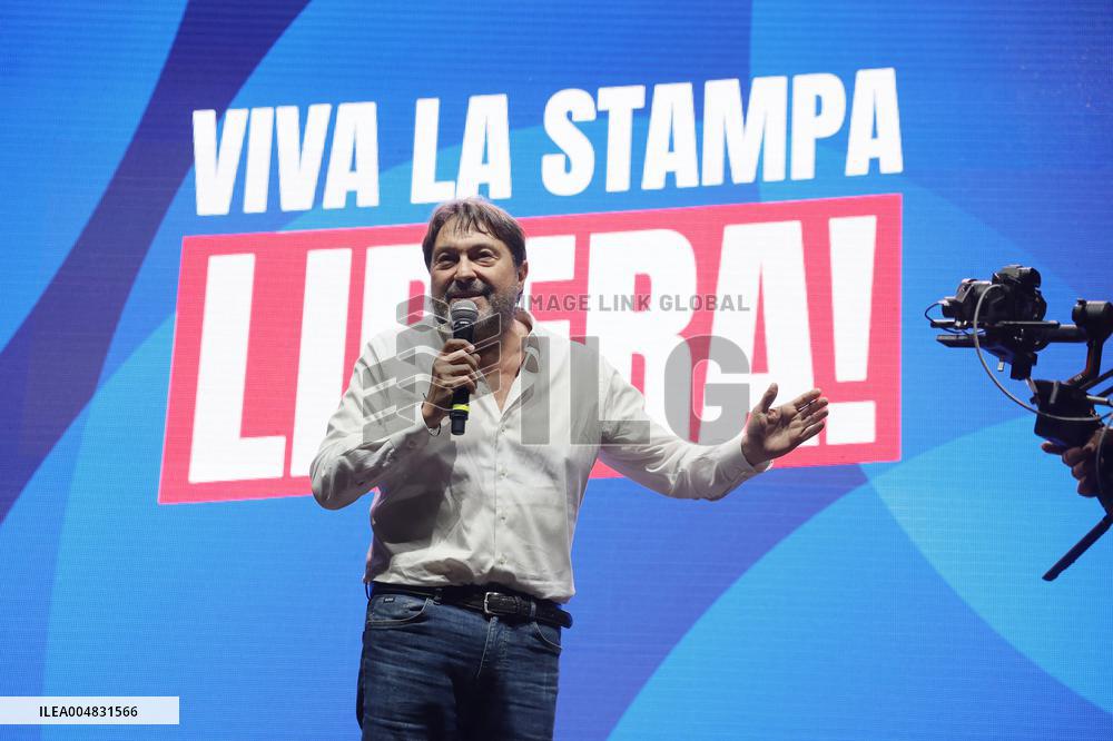 Press Freedom Rally Following Sigfrido Ranucci Attack - Rome