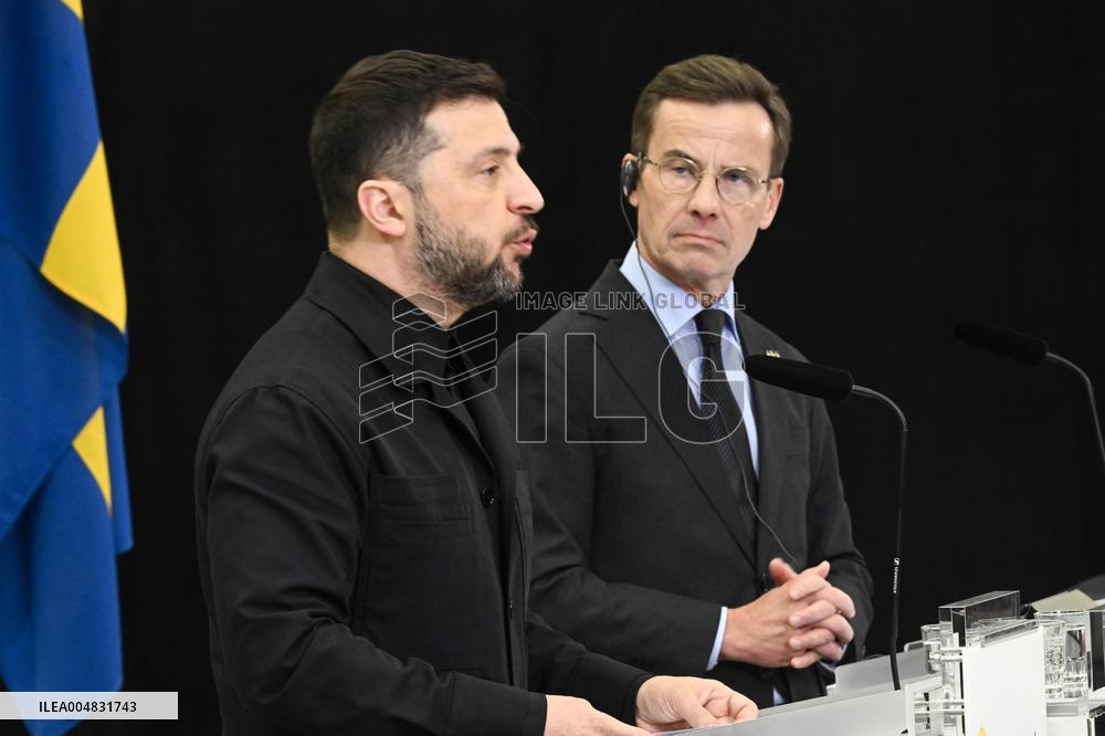 SWEDEN ZELENSKY KRISTERSSON PRESS CONFERENCE