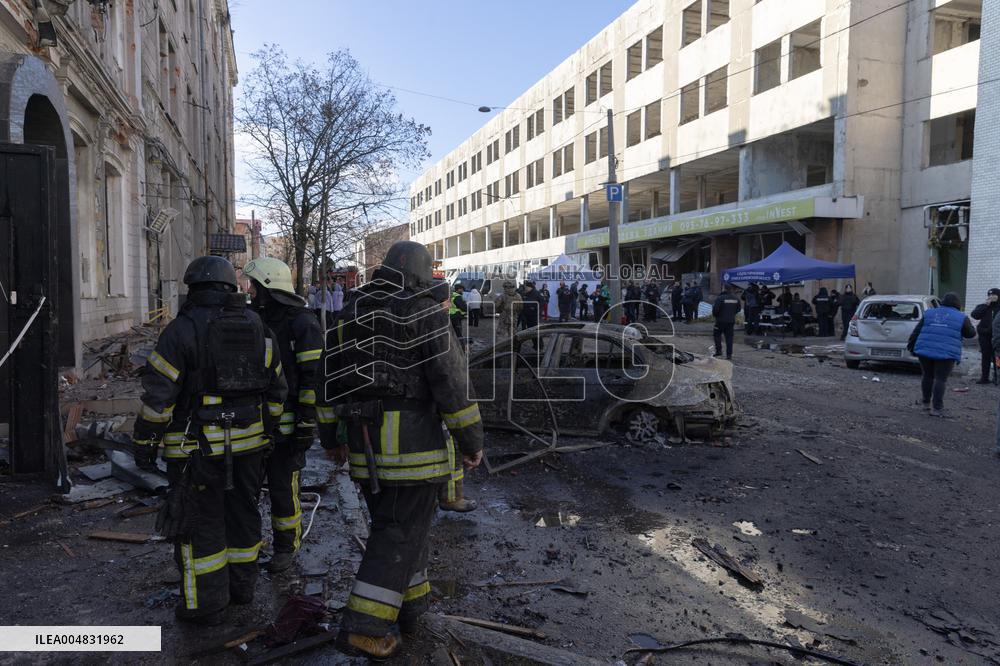 Russian Army's Strike on A Kindergarten - Kharkiv