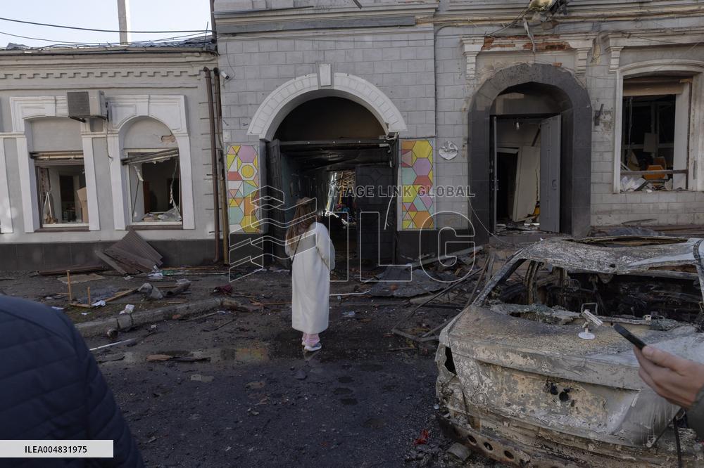 Russian Army's Strike on A Kindergarten - Kharkiv