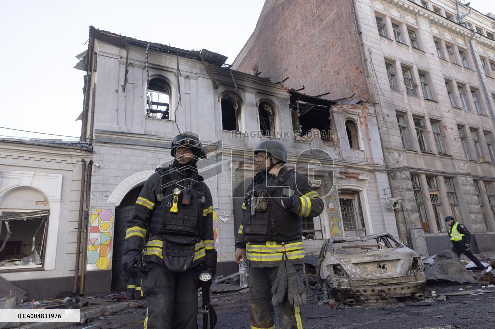 Russian Army's Strike on A Kindergarten - Kharkiv