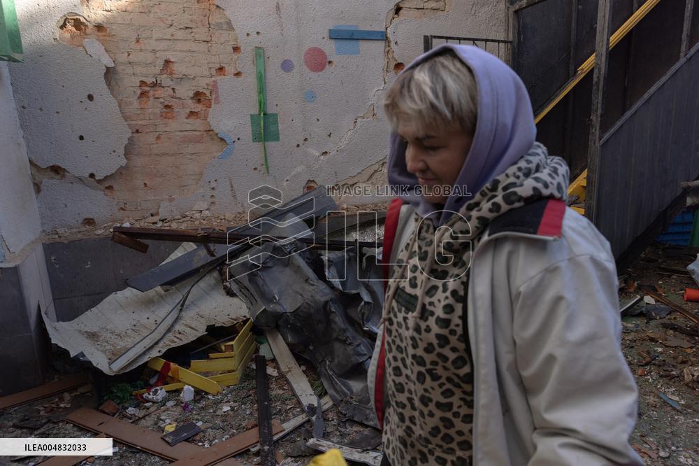 Russian Army's Strike on A Kindergarten - Kharkiv