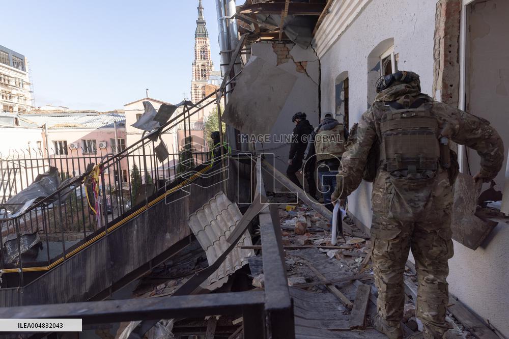 Russian Army's Strike on A Kindergarten - Kharkiv