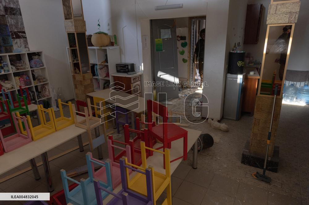 Russian Army's Strike on A Kindergarten - Kharkiv