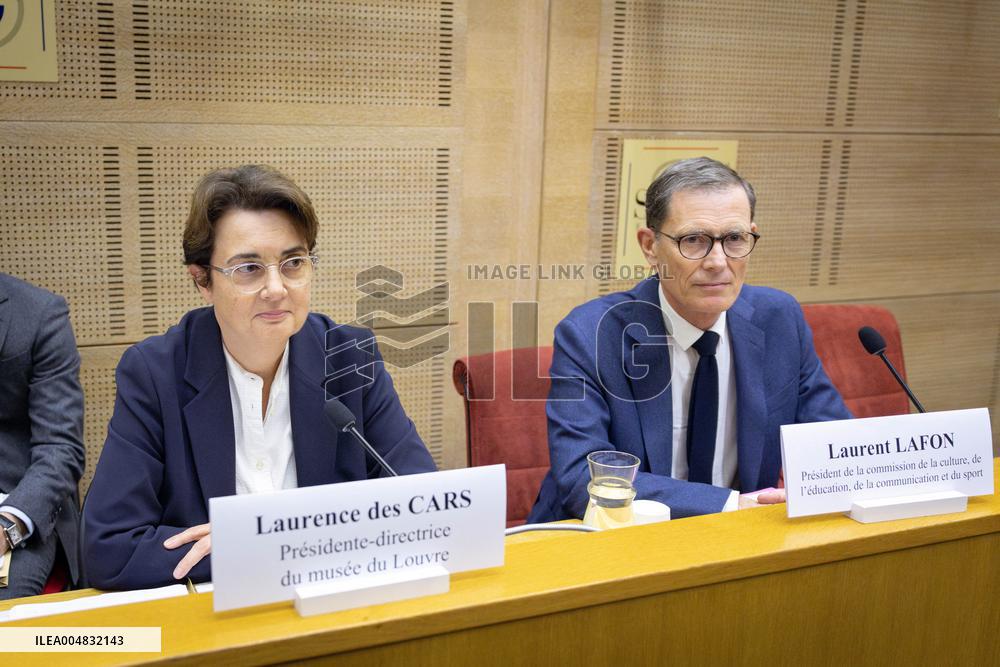 Laurence de Cars At Hearing After Robbery at the Louvre Museum - Paris AJ