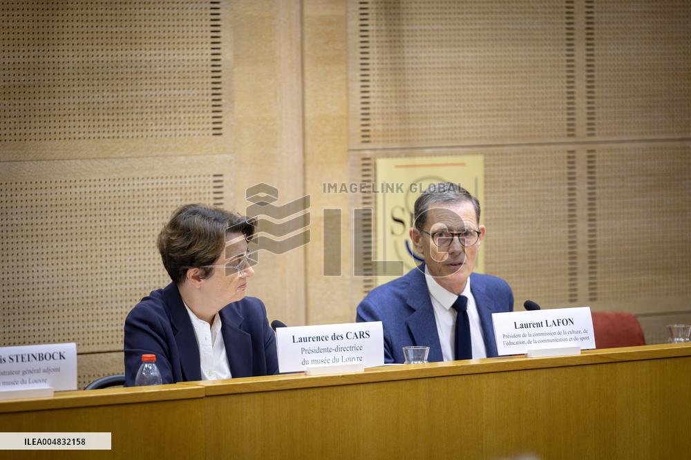 Laurence de Cars At Hearing After Robbery at the Louvre Museum - Paris AJ