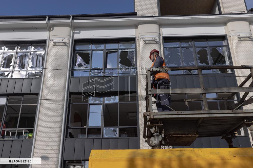 Russian Army's Strike on A Kindergarten - Kharkiv