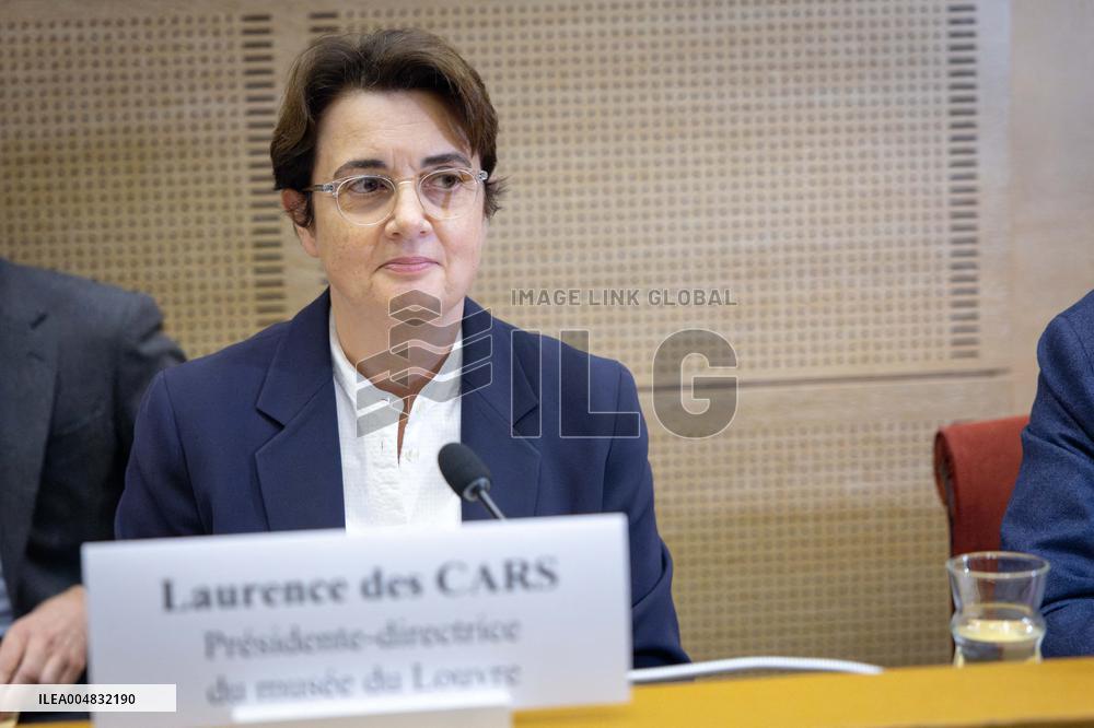 Laurence de Cars At Hearing After Robbery at the Louvre Museum - Paris AJ