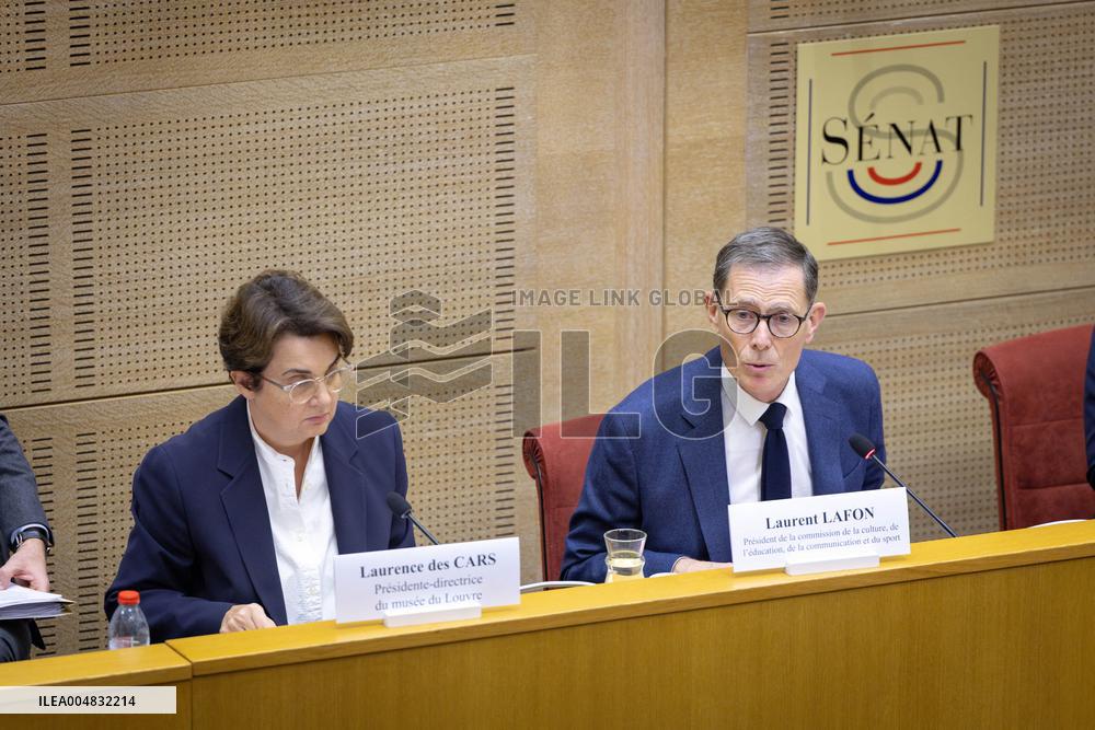 Laurence de Cars At Hearing After Robbery at the Louvre Museum - Paris AJ