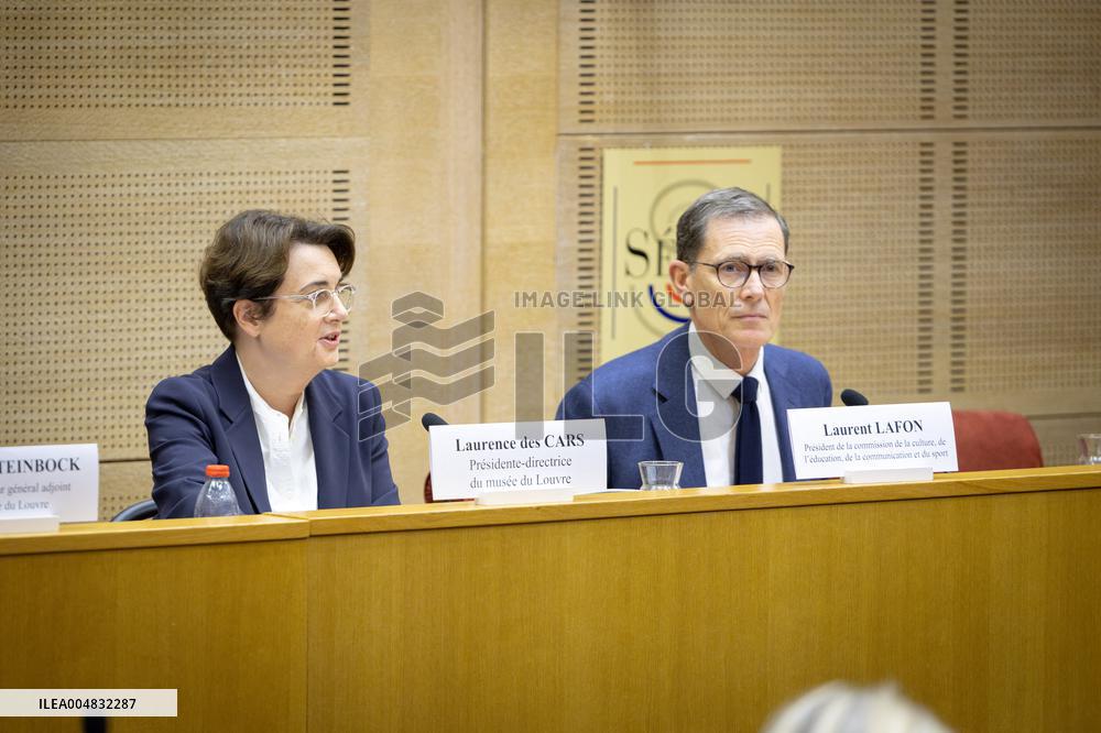 Laurence de Cars At Hearing After Robbery at the Louvre Museum - Paris AJ