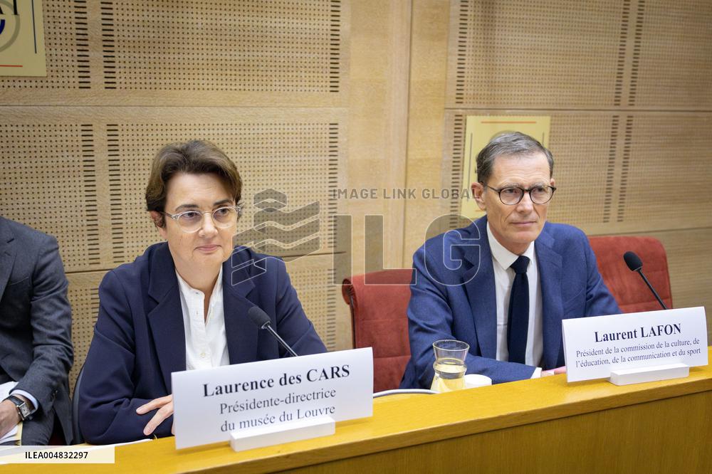 Laurence de Cars At Hearing After Robbery at the Louvre Museum - Paris AJ