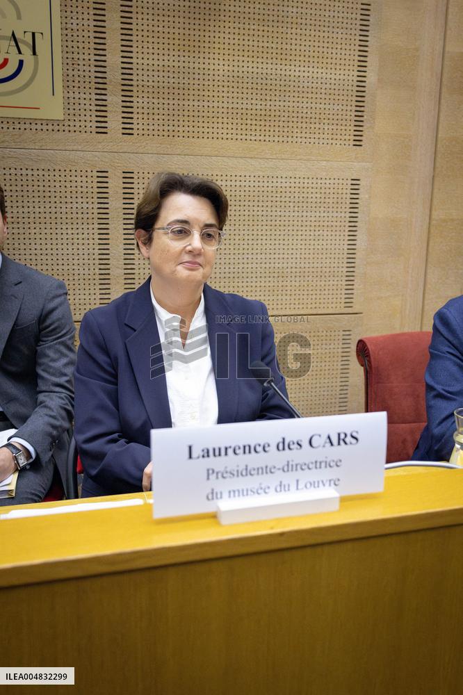 Laurence de Cars At Hearing After Robbery at the Louvre Museum - Paris AJ