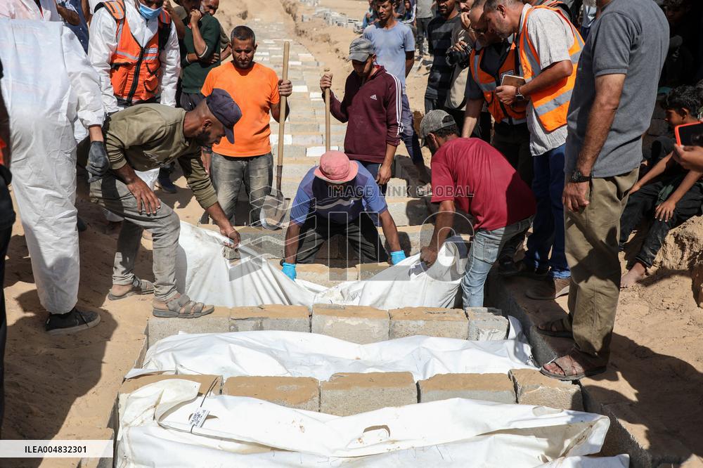 Bodies of Unidentified Victims Handed Over by Israel - Gaza Strip