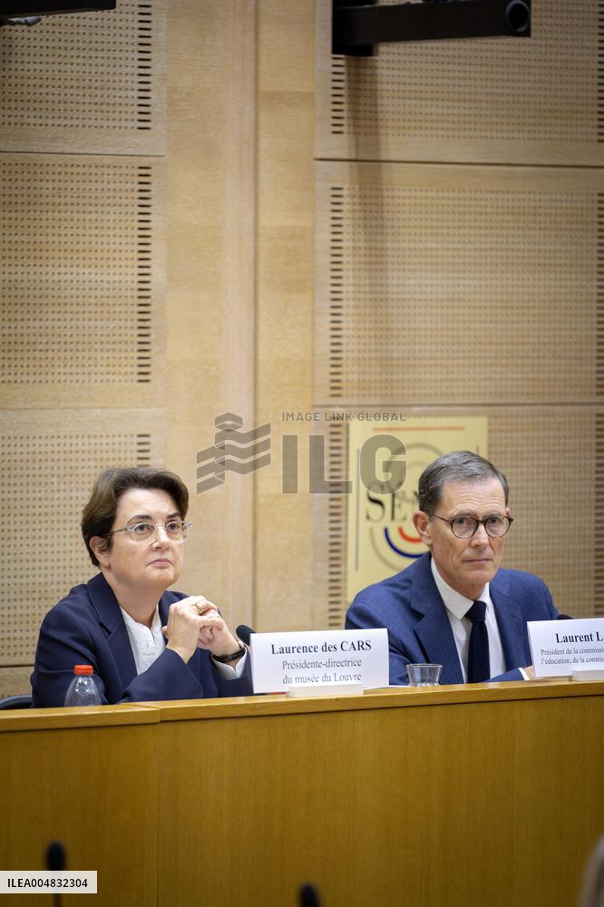 Laurence de Cars At Hearing After Robbery at the Louvre Museum - Paris AJ